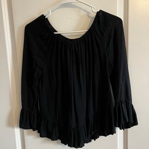 Black off the shoulder top
